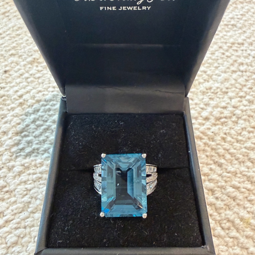 Effy Blue Topaz And Diamond Ring 1150$